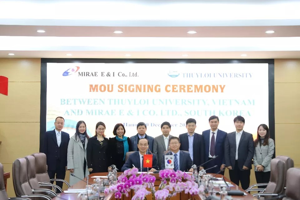 Lễ ký kết Biên bản ghi nhớ với Công ty TNHH Mirae E&I, Hàn Quốc