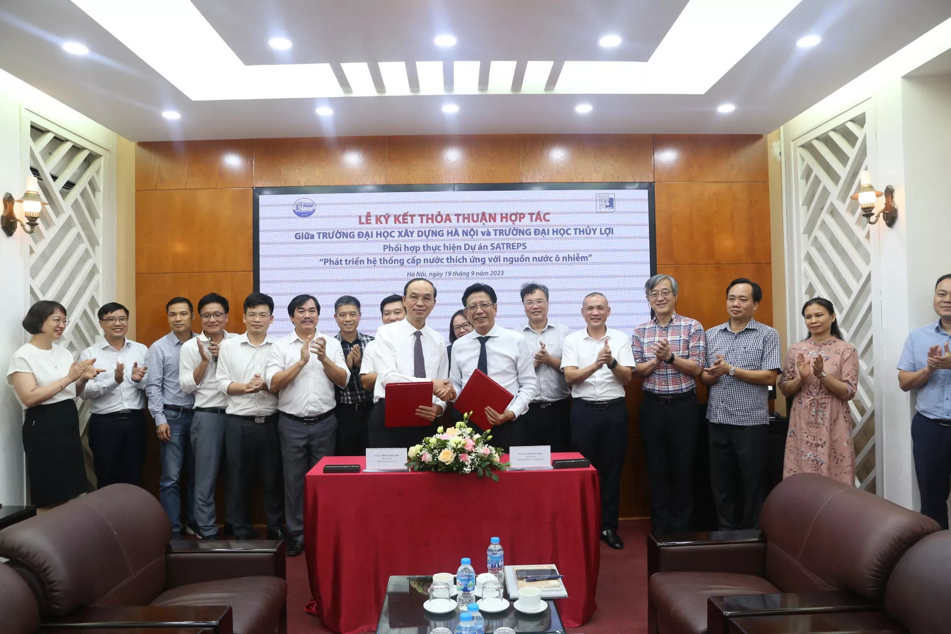 Lễ ký kết thỏa thuận hợp tác giữa Trường Đại học Xây dựng Hà Nội và Trường Đại học Thủy lợi