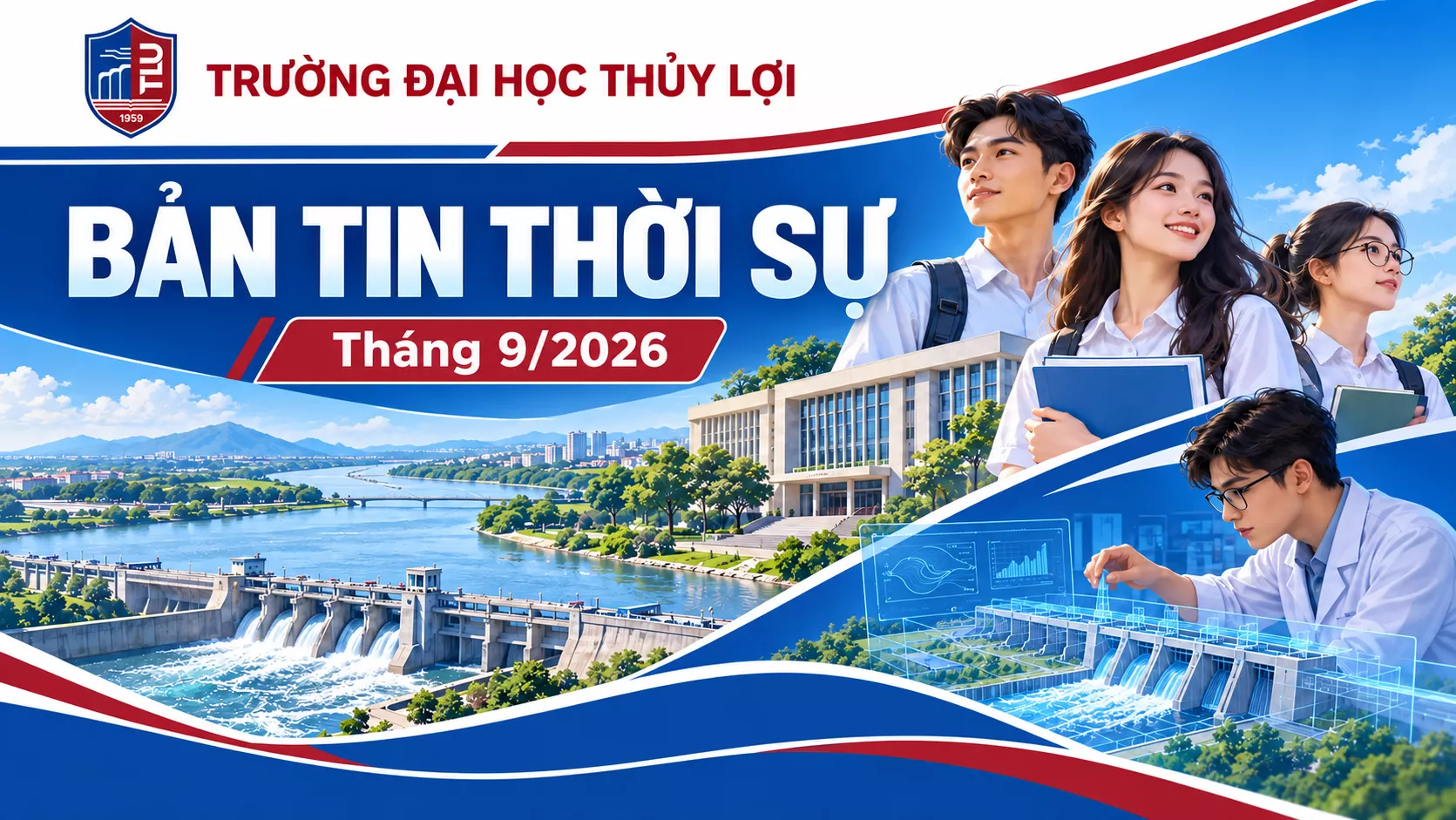 Bản tin thời sự tháng 9/2026 của Trường Đại học Thủy lợi