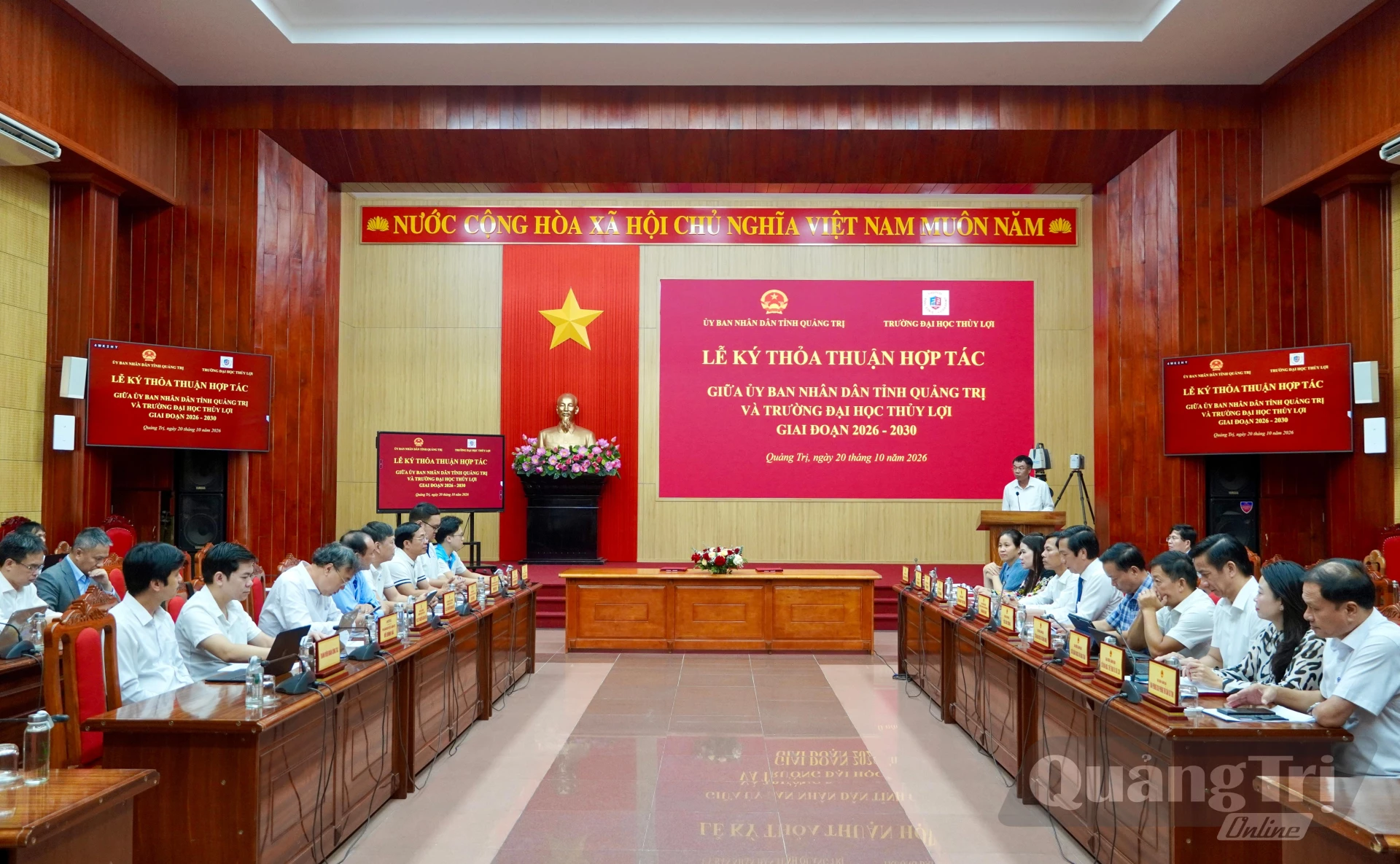 Trường Đại học Thủy lợi và tỉnh Quảng Trị ký kết hợp tác giai đoạn 2026-2030, thúc đẩy mô hình hợp tác “3 nhà”