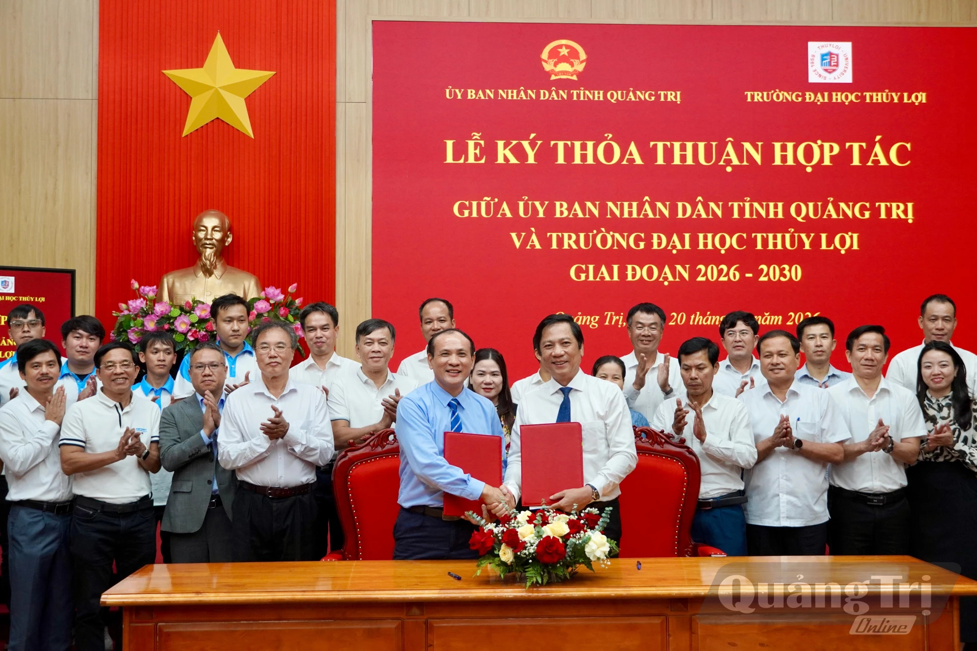 Trường Đại học Thủy lợi và tỉnh Quảng Trị ký kết hợp tác giai đoạn 2026-2030, thúc đẩy mô hình hợp tác “3 nhà”